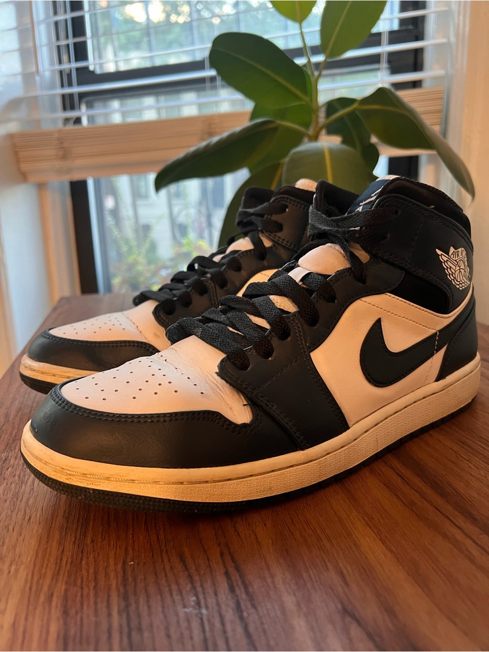 Nike Air Jordan’s Men's High-Top Sneakers in blue/green and White